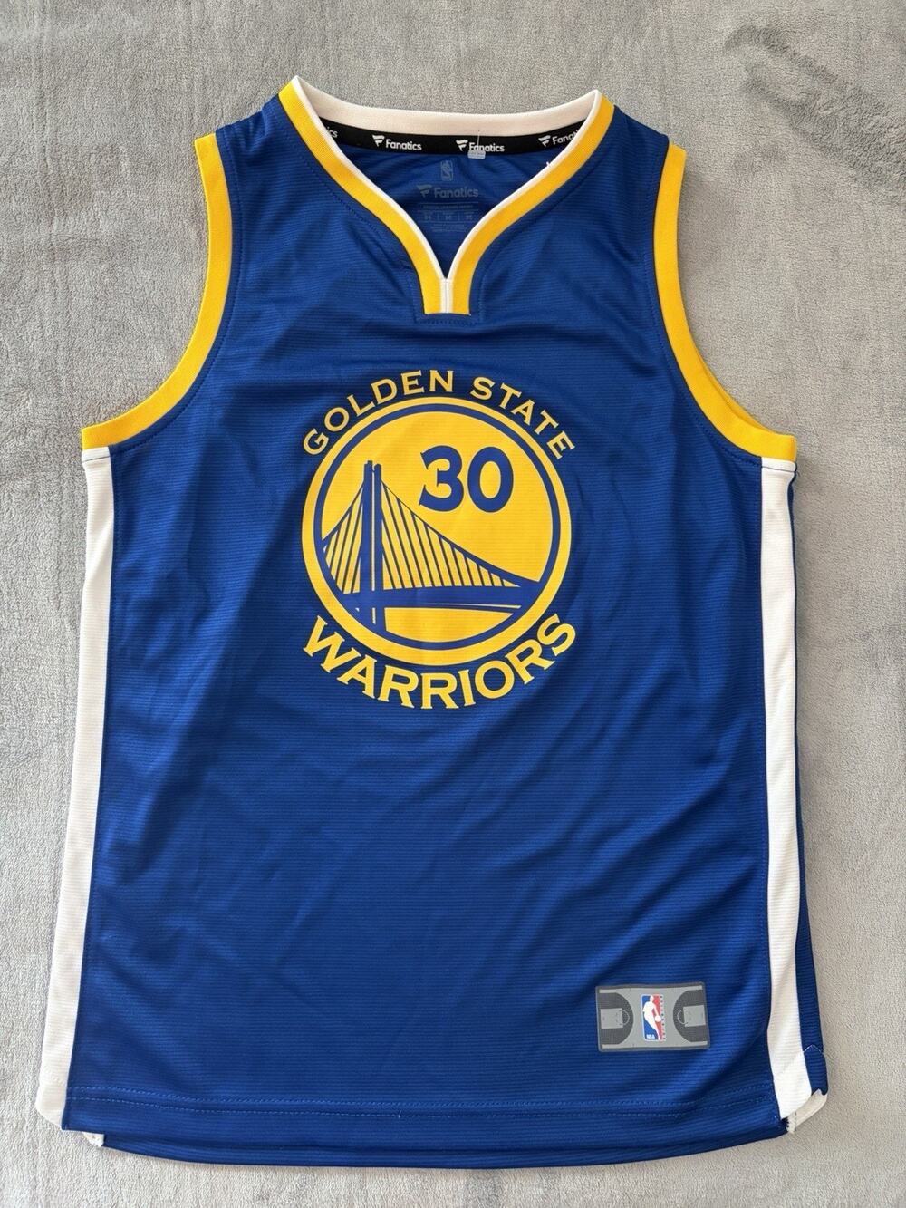 Fanatics Stephen Curry #30 Golden State Warriors Blue/Yellow NBA Jersey M